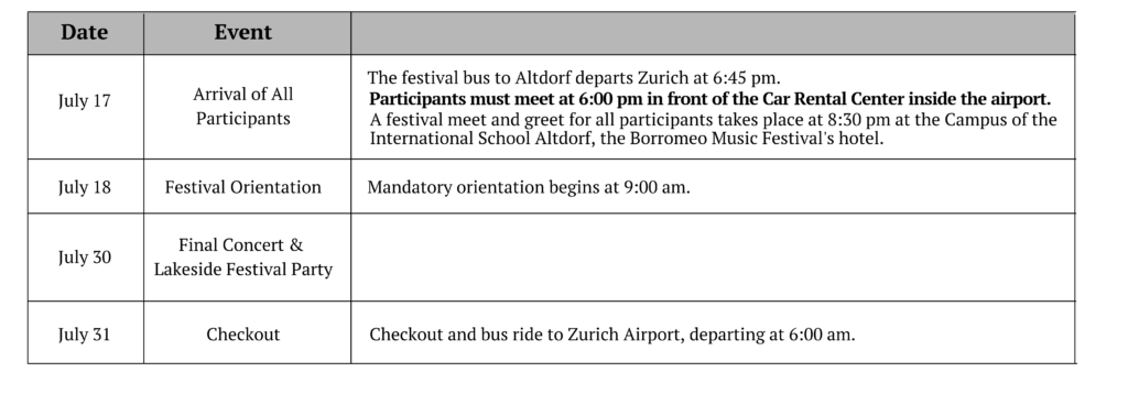 Important Dates Important Dates 2023